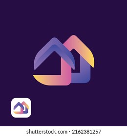 Resumen del logotipo de inicio, icono de aplicación, elementos de plantilla de diseño 