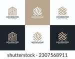 abstract home logo collection, home decor, wood house