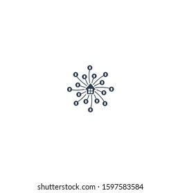 Abstract home logo design template. property marketing network. property insurance. home care logo
