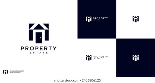 Abstract Home logo design template