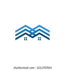 Resumen de la ilustración vectorial del diseño del logotipo del hogar