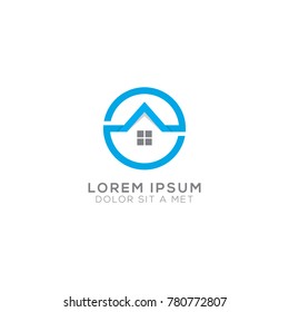 Abstract Home Logo Design Vector Template, Modern Illustration