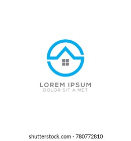Abstract Home Logo Design Vector Template, Modern Illustration