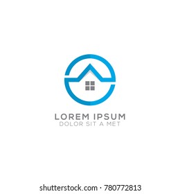 Abstract Home Logo Design Vector Template, Modern Illustration