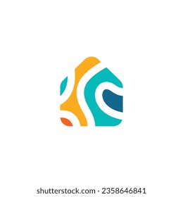 Abstract Home Logo Element. Real Estate Icon Design