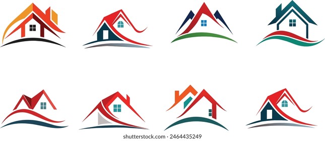 Ilustración vectorial Abstractas del icono del logotipo del hogar