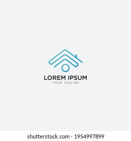abstract home logo S O logo design modern