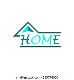 Abstract Home Logo Template Elements Cyan Stock Vector (Royalty Free ...