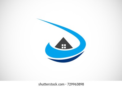 abstract home logo vector