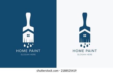 Abstract home paint logo design template. Universal vector icon