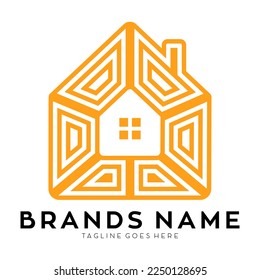 Abstract home property logo vector