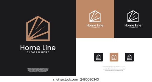 Abstract home real estate logo. Symbol for property, real estate, construction, interior, furniture and etc.