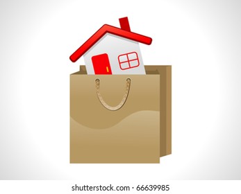 abstract home shopping  vector illustration