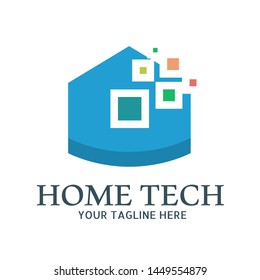 Abstract Home Technology Logo Concept