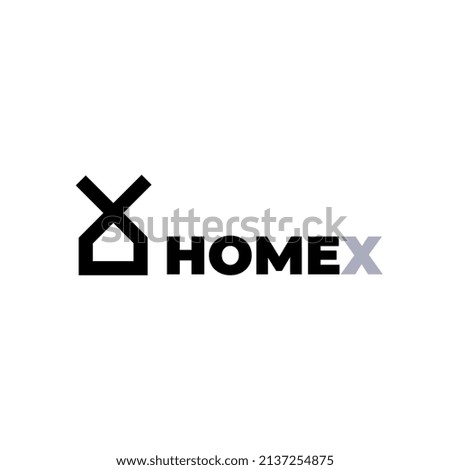 abstract home x clever logo