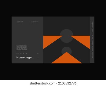 Abstract homepage background. Bauhaus, Modernism aesthetics. Minimal illustration brutalism inspired.