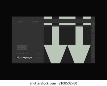 Abstract homepage background. Bauhaus, Modernism aesthetics. Minimal illustration brutalism inspired.