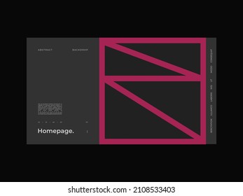 Abstract homepage background. Bauhaus, Modernism aesthetics. Minimal illustration brutalism inspired.