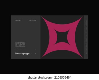 Abstract homepage background. Bauhaus, Modernism aesthetics. Minimal illustration brutalism inspired.