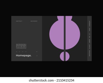 Abstract homepage background. Bauhaus, Modernism aesthetics. Minimal illustration brutalism inspired.