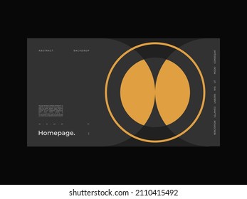 Abstract homepage background. Bauhaus, Modernism aesthetics. Minimal illustration brutalism inspired.