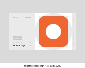 Abstract homepage background. Bauhaus, Modernism aesthetics. Minimal illustration brutalism inspired.