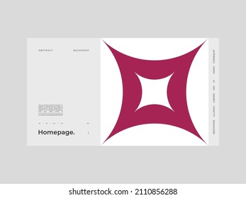 Abstract homepage background. Bauhaus, Modernism aesthetics. Minimal illustration brutalism inspired.