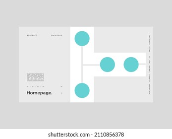 Abstract homepage background. Bauhaus, Modernism aesthetics. Minimal illustration brutalism inspired.