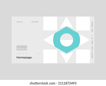 Abstract homepage background. Bauhaus, Modernism aesthetics. Minimal illustration brutalism inspired.