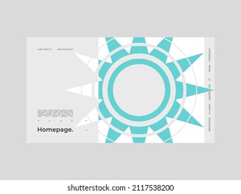 Abstract homepage background. Bauhaus, Modernism aesthetics. Minimal illustration brutalism inspired.