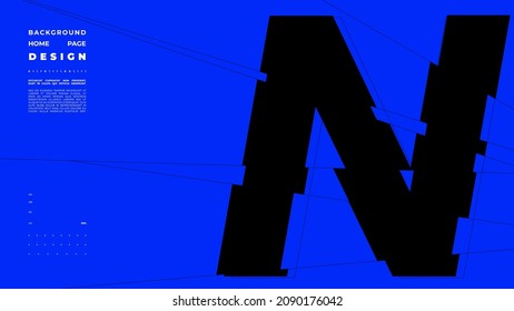 Abstract homepage background. Minimal illustration. Chopped, cut, glitch, broken type composition.