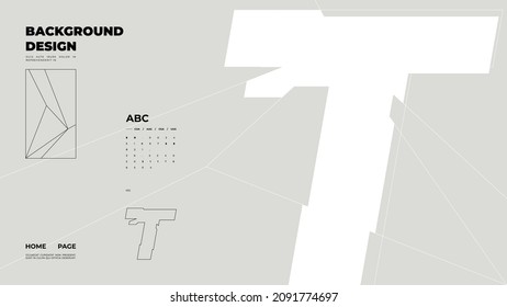 Abstract homepage background. Minimal illustration. Chopped, cut, glitch, broken type, lite composition.