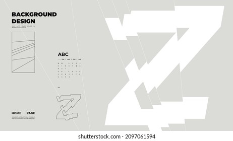 Abstract homepage background. Minimal illustration. Chopped, cut, glitch, broken type, lite composition.