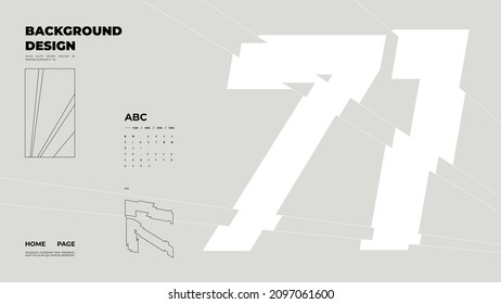 Abstract homepage background. Minimal illustration. Chopped, cut, glitch, broken type, lite composition.