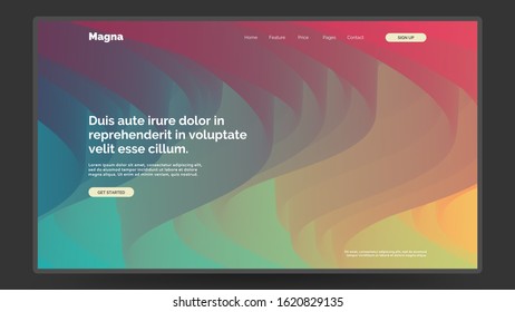 Abstract homepage design. Colorful 3d flow shapes. Fluid shape illustration. Eps10 vector.