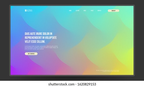 Abstract homepage design. Colorful 3d flow shapes. Fluid shape illustration. Eps10 vector.