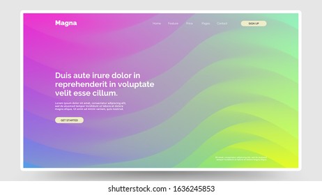 Abstract homepage design. Colorful 3d flow shapes. Fluid shape illustration. Eps10 vector.