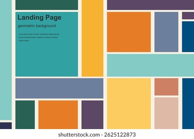 Abstract homepage design - modern landing page template, concept. Geometric colorful abstract banner