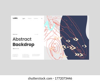 Abstract homepage illustration. Colorful lines, scribble and paint strokes. Decorative chaos wallpaper, backdrop. Hand drawn texture, decor elements and shapes. Eps10 vector.