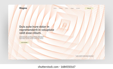 Abstract homepage illustration. Outline geometric ornament. Monochrome creative stylish texture. Eps10 vector.