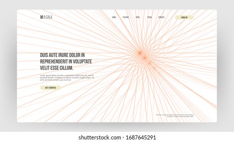 Abstract homepage illustration. Outline geometric ornament. Monochrome creative stylish texture. Eps10 vector.