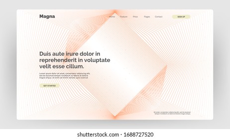 Abstract homepage illustration. Outline geometric ornament. Monochrome creative stylish texture. Eps10 vector.