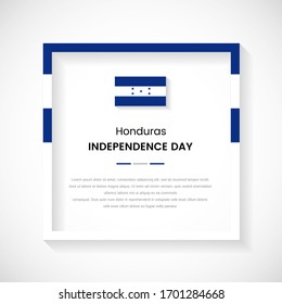 Abstrakte Honduras Flaggenquadrat Stockillustration. Eleganter Landrahmen mit Text für den Unabhängigkeitstag von Honduras.