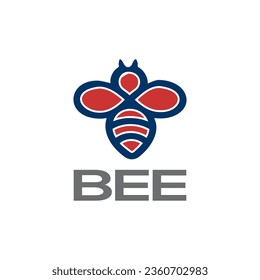 Abstract honey bee logo design