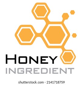Abstrakte Honigbiene und Text und Polygon mit dem Symbol der organischen Struktur. Bienenform. 
