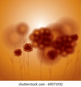 Abstract honey flowers