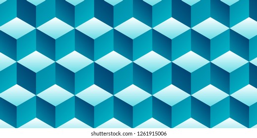 Abstract Honeycomb cubes vector background.  Modern geometric gradient Hexagon pattern. Trendy colors mosaic