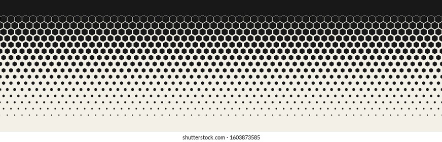 Abstract Honeycomb Geometric Seamless Pattern. Modern Monochrome Fashion Design Print Texture. Vector Illustration for Cover, Banner, Card, etc