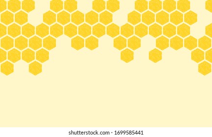 Abstract honeycomb with hexagon grid cells on background vector illustration.