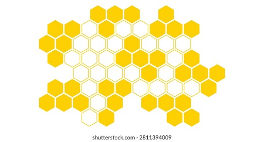Abstract Honeycomb Hexagon Pattern Vector Background with Golden Beehive Cells Natural Beeswax Texture and Sweet Honey Inspired Geometric Illustration